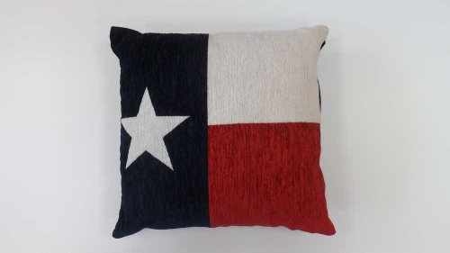 Lone Star Texas Red White And Blue USA Chenille Heavyweight Cushion Cover New!