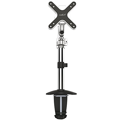 PureMounts PM-STYLE-DM-23B Schreibtisch Halterung für Monitore bis 71cm (28 Zoll), schwenkbar, neigbar, drehbar, VESA 100, Armlänge: 1x ca.16cm - 3