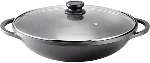 Kopf Wok Mai-Lu (Aluguss, Ø 36 cm, Induktion, ILAG Antihaftbeschichtung, inkl. Glasdeckel und Zubehör) schwarz - 2