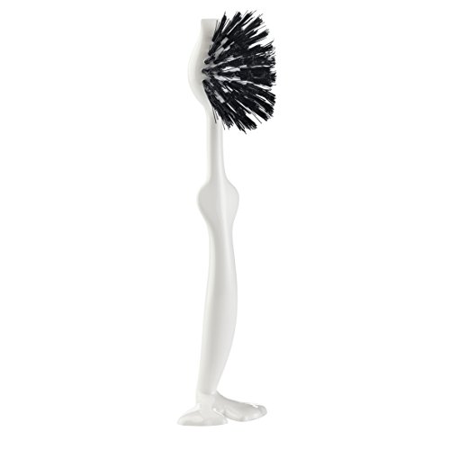 Koziol 5043525 Tim Spülbürste, Kunststoff, solid weiß, 6.6 x 6.5 x 26.3 cm