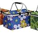 Produktbild EINKAUFSKORB FALTKORB ALU " Sommerfeeling / Jahreszeiten mit bunten Blumen Motiven " FALTBAR PICKNICK KORB SHOPPER VINTAGE - TÜRKIS