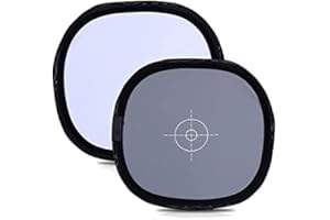 BV & Jo 12"/30cm Foldable Balance Card 18% Grey/White,Two Sides Double Face Focus Compatible with Canon Nikon Sony Photograph Shoot