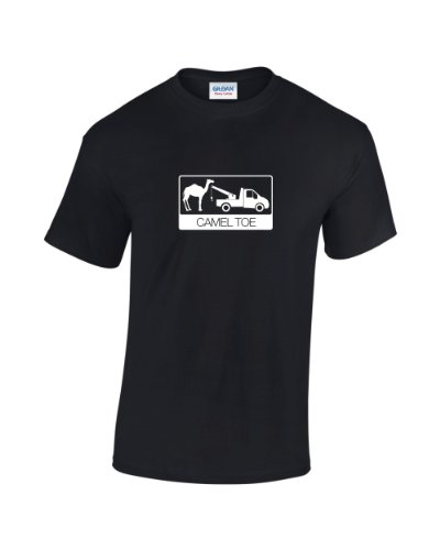 RinsedCamel Toe Mens Adult Humour T-Shirt (Black Large)