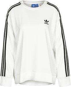 adidas Damen 3s A-Line Sweat Sweatshirt, Weiß - 3