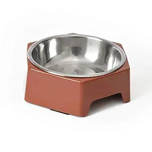 Heads Up for Tails Hexagon Pet Bowl - Brown - 350 ml