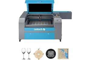 OMTech 100W CO2 Laser Graviermaschine 700x500mm Gravurmaschine Laserengraver mit Doppelte Gravurplattformen, Autofokus, integrierter Auspuff, Industrieller CO2-Lasergravierer Heimwerker