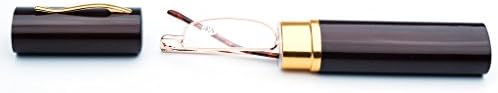 Jee mens womens designer light weight vintage fashion reading glasses with case 02(blue,+1.00)