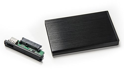 Sabrent Festplatten – Zubehör Gehäuse Ultra Slim USB 3.0 2,5 Zoll [=6.35cm] SATA Externe Aluminium Festplattengehäuse [Schwarz] (EC-UK30) - 3