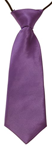 PURPLE BABY INFANT SILKY SATIN PRE TIED ELASTIC WEDDING TIES *UK SELLER*