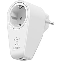 Belkin F8M102vf - Cargador giratorio y 2 puertos USB (rota 360 grados, 12 W, para iPhone 8/8+ y iPhone X) blanco