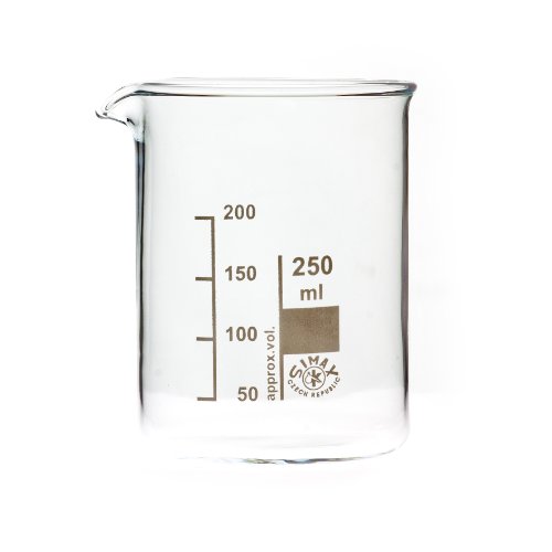 Bechergläser, Becherglas 250 ml niedere Form, mit Ausguss, graduiert