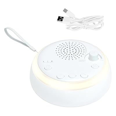 Rhitchy White Noise Machine Baby: Portable White Noise Machine With 16 Soothing Sounds, Baby White Noise Machine Rechargeable With Night Light For Sleeping Nursery Travel