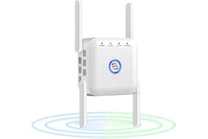 GENIE'S POEMS 2024 WLAN Verstärker 1200Mbit/s, WLAN Repeater Dualband 5GHz & 2.4GHz WiFi Verstärker mit Ethernet Port & WPS, Unterstützung 4 Modus,WiFi Repeater Kompatibel Allen WLAN Geräten,AC24