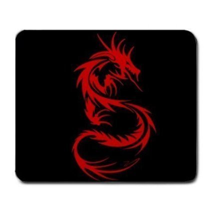 Preisvergleich Produktbild Tribal Dragon schwarz & rot Maus Pad