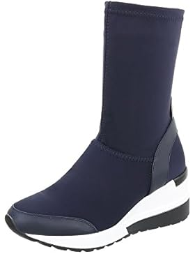 Keilstiefeletten Damenschuhe Keilstiefeletten Keilabsatz/ Wedge Keilabsatz Reißverschluss Ital-Design Stiefeletten