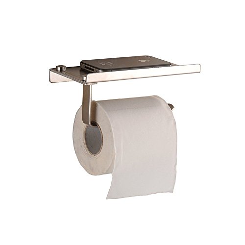 Aothpher Wand-Toilettenpapierhalter Telefonborad,Edelstahl rostfrei,glanzpoliert,Chrom und Antirutsch