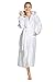 Produktbild Damen Bademantel mit Kapuze S M L XL XXL Saunamantel Länge 125 cm Frottier (360gr/qm) (XXXL (58), Weiss)