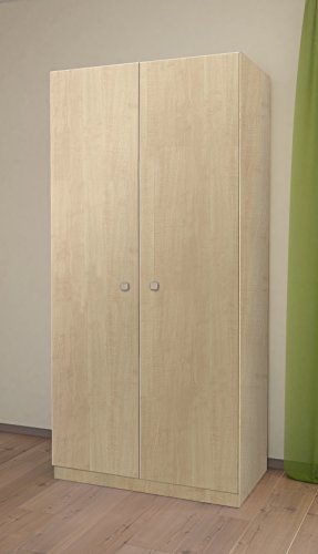 Preisvergleich Produktbild Polini Kinder Einfache Collection Zwei Unterteilte Kleiderschrank, natur