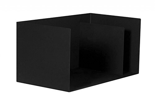 Kaminholzregal, Brennholzregal, flach, schwarz 70 x 35 x 40 cm - 2
