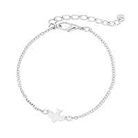 Selia Friedenstaube Armband Schwalbe Armreif Damen silber Origami Modeschmuck handgemacht Geschenk