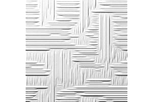 EAN Pannello Polistirolo Decorativo per Soffitto e Parete effetto 3D Isolante Termico spessore 1cm dimensioni 50x50cm, Confezione da 10mq (40 pannelli) (Lille)