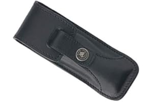 Max Capdebarthes 47311 Etui « Randonneur Prestige », Cuir Noir, Port Horizontal/Vertical pour Couteaux forts de 11 cm de Manche