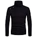 Produktbild togel Herren Lässig Solide Herbst Winter Taste Choker Outwear Tops schwarz Pullover Herren Pullover Pullover Männer Strickjacke Pulli Sweatshirt