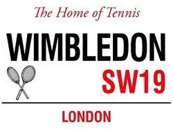 WIMBLEDON THE HOME OF TENNIS SW19 LONDON STREET SIGN METAL STEEL ADVERTISING WALL SIGN by S2A