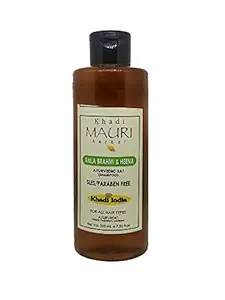 Khadi MAURI Amla Brahmi & Heena Shampoo - Pack of 1 (210 ml), brown (KMAMLBRHENSHX1)