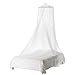 Foxnovo Durable Baby Mosquito Net Toddler Bed Crib Canopy Mosquito Netting (White)
