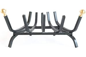 CRUCCOLINI BRUCIALEGNA PESANTE ANGOLARE IN FERRO BATTUTO PER CAMINO