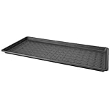 IKEA Baggmuck Schuhtablett Schuhwanne Schuhabtropfschale, hoher Rand, Abtropfrillen, robustes Polypropylen, dunkelgrau, 71 x 