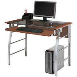 Zyon Modernes Glas Design PC-Schreibtisch - Braun und Silber (PC, Monitor nicht im Lieferumfang enthalten) Zyon Modernes Glas Design PC-Schreibtisch - Braun und Silber (PC, Monitor nicht im Lieferumfang enthalten)