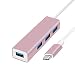 Produktbild GY USB3.0-hub 4-Port Aluminium-Magnesium-Legierung Hochgeschwindigkeitsübertragung Plug-and-Play Multisystem-kompatibel Geeignet Für Eine Vielzahl Von USB-geräten,Pink,50cm