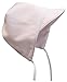 N"Ice Caps Baby Boy Reversible And Solid Cotton Twill Helmet Bonnet (Infant Medium(6-12 months), white solid)