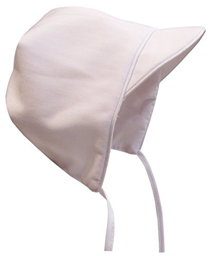 N"Ice Caps Baby Boy Reversible And Solid Cotton Twill Helmet Bonnet (Infant Medium(6-12 months), white solid)