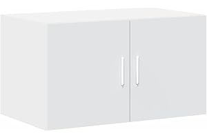vidaXL Armario de Pared Madera de ingeniería Blanco 70x42,5x40 cm, Armario de Almacenamiento, Armario de Pared Colgante, Armario de Almacenamiento Flotante