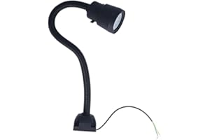 EUJGOOV Lampada da Lavoro a LED, 5W 24V 36V Lampada a LED Lampada a Collo di Cigno Flessibile 360° per Fresatura di Tornio Trapano