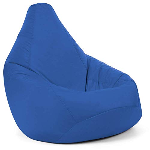 Hi-BagZ® Outdoor Bean Bag mit hoher Rückenlehne – Garten Sitzsack BLAU – 100% Wasserabweisend - 3
