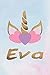 Produktbild Eva: Personalized First Name Unicorn Gift Birthday Girl Notebook Journal 104 Pages