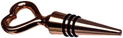 The Just Slate Company Copper Heart Bottle Stopper