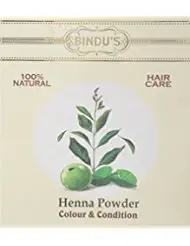 Bindus Henna Powder - Hair Color & Conditioner with Blend of 6 Herbs (200gm)