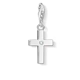 Thomas Sabo Damen-Charm-Anhänger Kreuz Charm Club 925 Sterling Silber Zirkonia weiß 0366-051-14