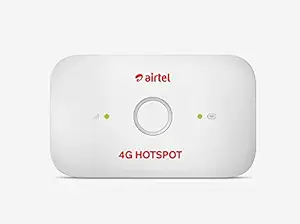Airtel DigitalTV 4G Hotspot Support Only Airtel 4G/3G/2G Sim cards with Additional USB Cable, Balance Check Option and Reset Button (White)