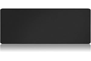 Bimormat Duża podkładka pod mysz dla graczy, czarna, 800 x 300 x 2 mm, XXL, podkładka pod mysz, wykonana z wysokiej jakości materiałów, poprawia precyzję i prędkość (DE-80 x 30 cm, czarna)