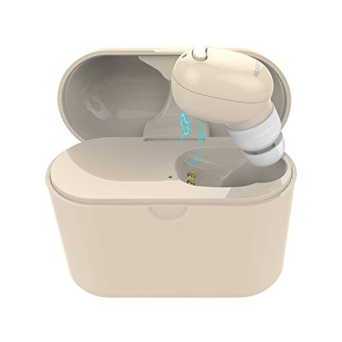 NENRENT S570 + Bluetooth Auricular, Auricular más pequeño Mini Invisible v4.1 Wireless Bluetooth Headset Auricular con 400mAh Estuche Cargador Dock para iPhone iPad Samsung Galaxy LG HTC 1pcs