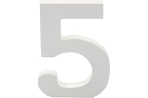 HOME SOLAZZIA Lettere e numeri in legno decorativo 15 cm (5)