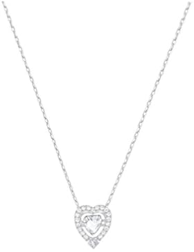 Swarovski Damen Halskette Sparkling Dance Heart, weiss, Rhodiniert