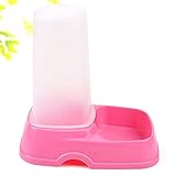 Color: rosa Pet Online Dispensador de agua perro alimentador automático de comida para mascotas y waterer para perro gato 1800ml