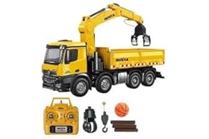 s-idee® S1575 Rc Pala a levetta con gru & Raschiatrice Dump Truck 1:14 Camion 26 Canali Huina 1575